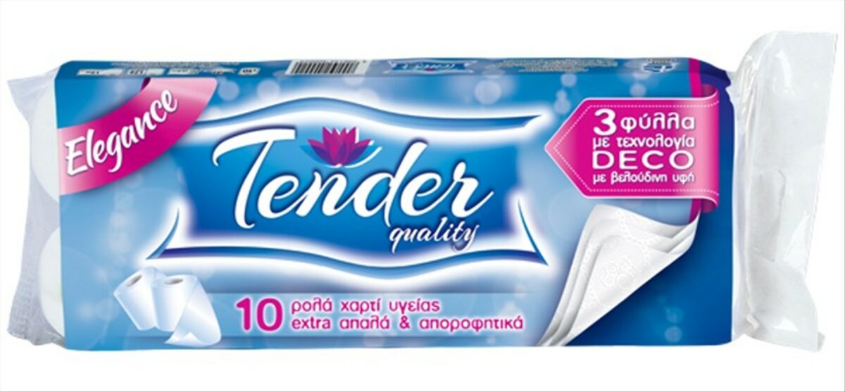 TENDER Elegance χαρτί υγείας 3φυλλο 10ρολά